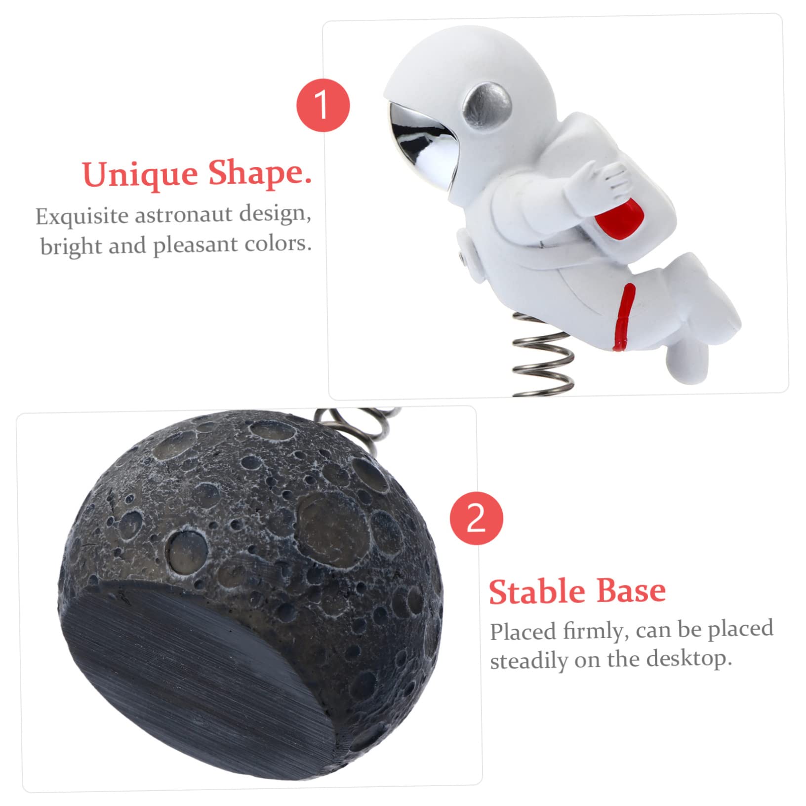 IMIKEYA Figurita de Astronauta de Resina Plateada para Decoración