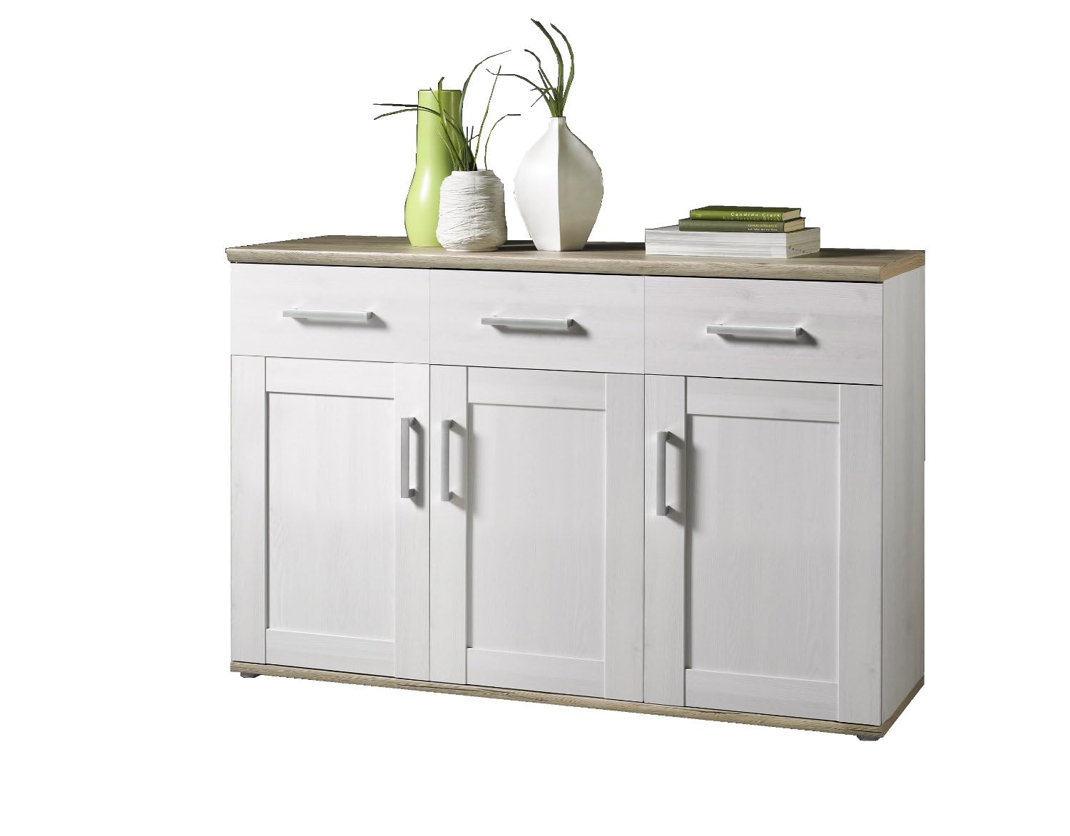 moebel-dich-auf Wohnwand Elegance in Sibiu-Lärche Nb. im Landhausstil Anbauwand Wohnzimmerschrank TV-Lowboard Fernsehschrank inkl. LED-Beleuchtung mit Sideboard