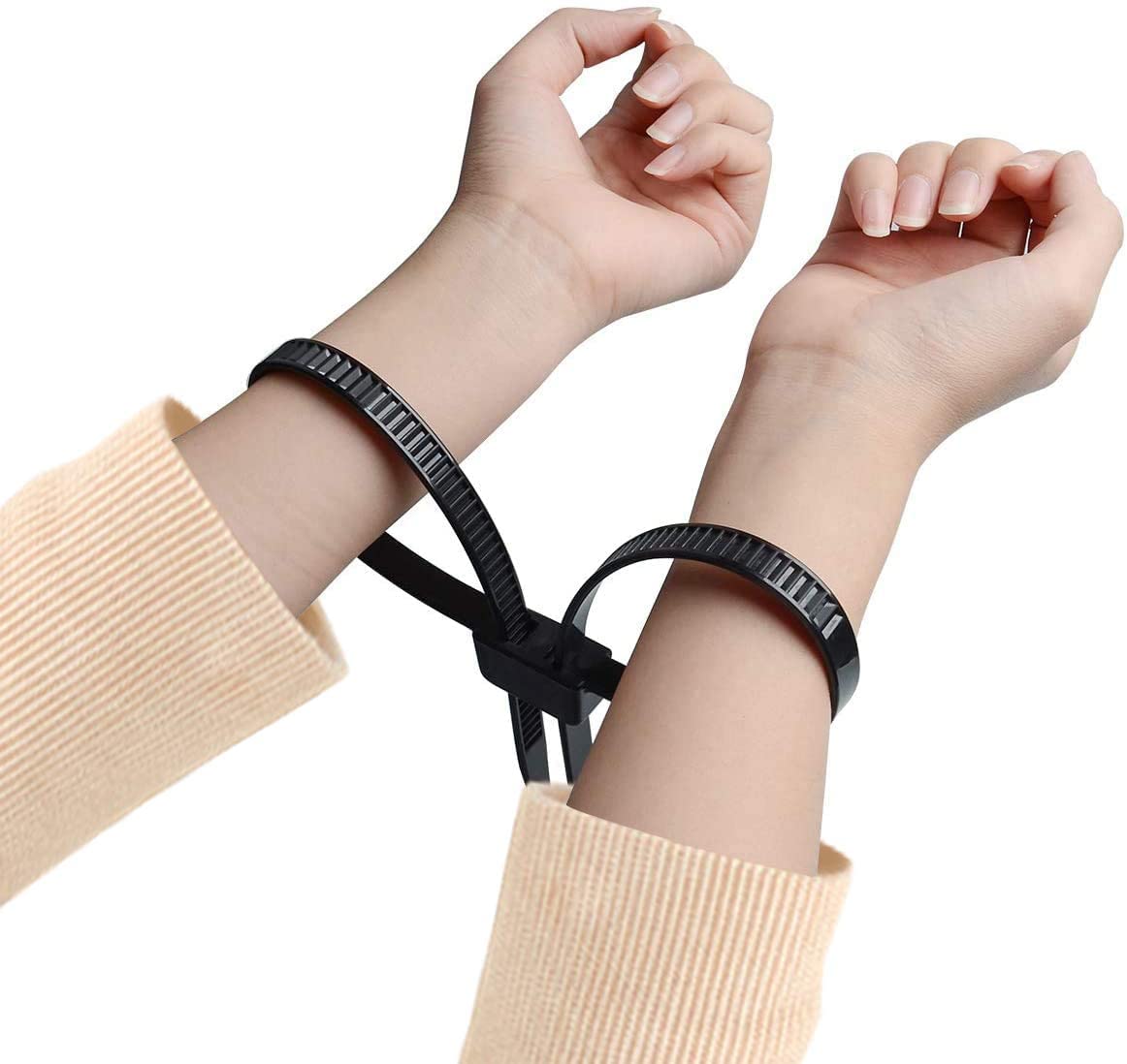 Herramienta Gadget 10 piezas doble bloqueo Nylon Cable Ties Zip autoblocante Ties correas de plástico, esposas desechables de sujeción | de resistencia: 200lbs | longitud: 27 1/2 "