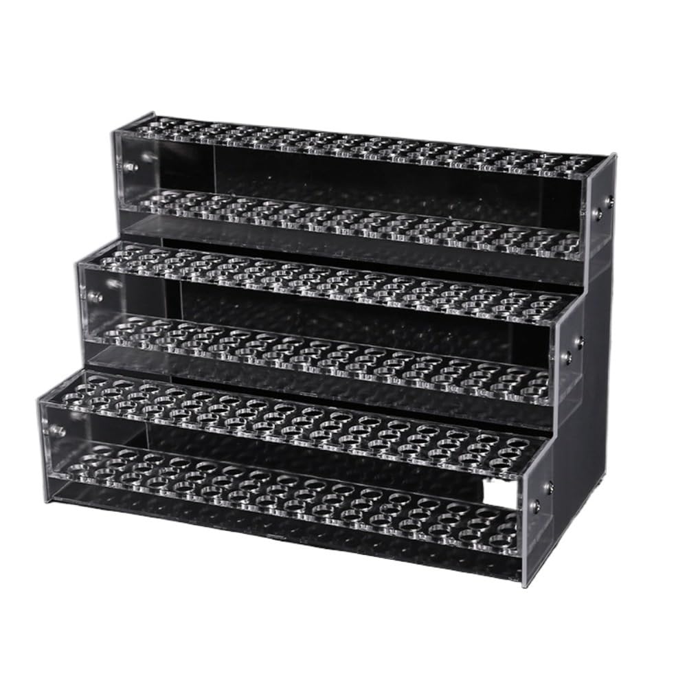 carxterken Acrylic Transparent Stationery Display Shelf Large Capacity Storage Rack(144 Holes)