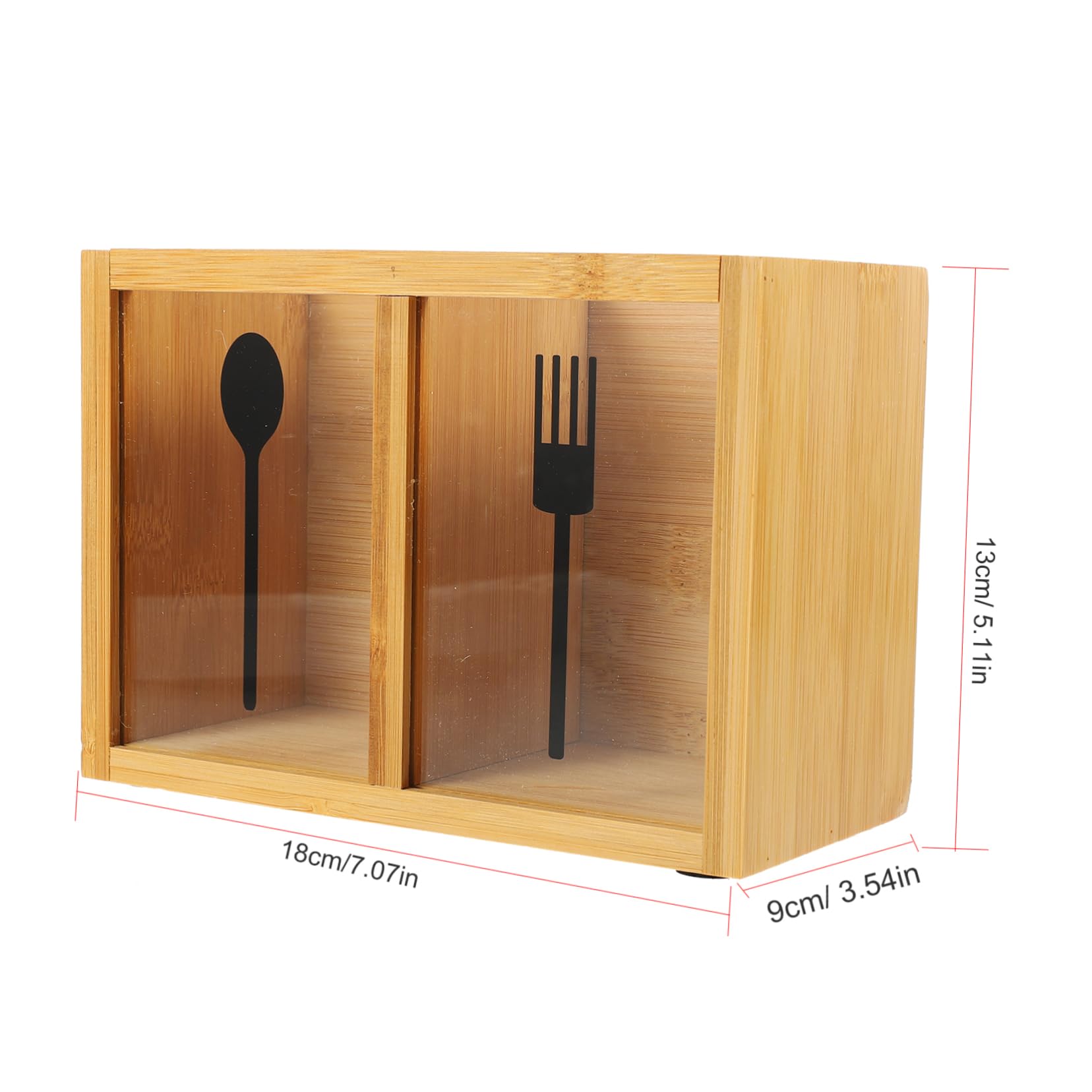 Unomor Cutlery Storage Organizer with Clear Window Multi Functional Utensil Holder for Kitchen Supplies Housewarming Chopsticks Forks and Spoons