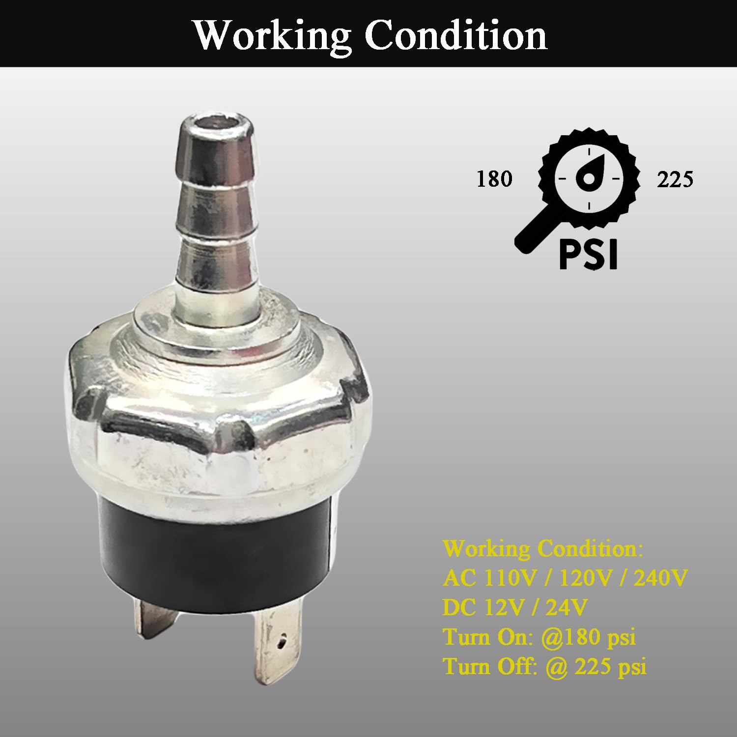 Air Compressor Pressure Switch - Fits Dewalt & More -3