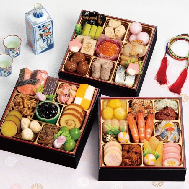 【12月31日お届け】千賀屋謹製 迎春おせち料理 「おもいやり」 冷蔵 和風三段重 38品 3人前