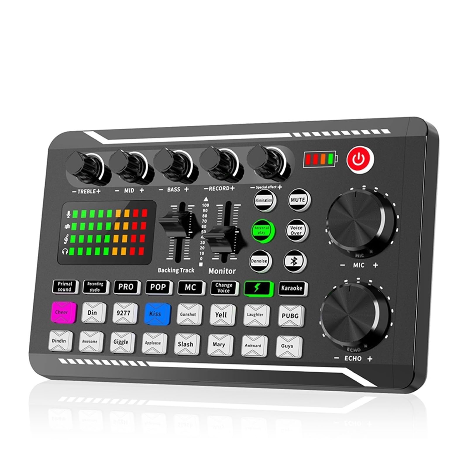 Kit de carte son Kit de carte son pour microphone de podcast, microphone à condensateur de studio professionnel F998 Mixeur de son en direct Configuration de studio pour l'enregistrement de musiq