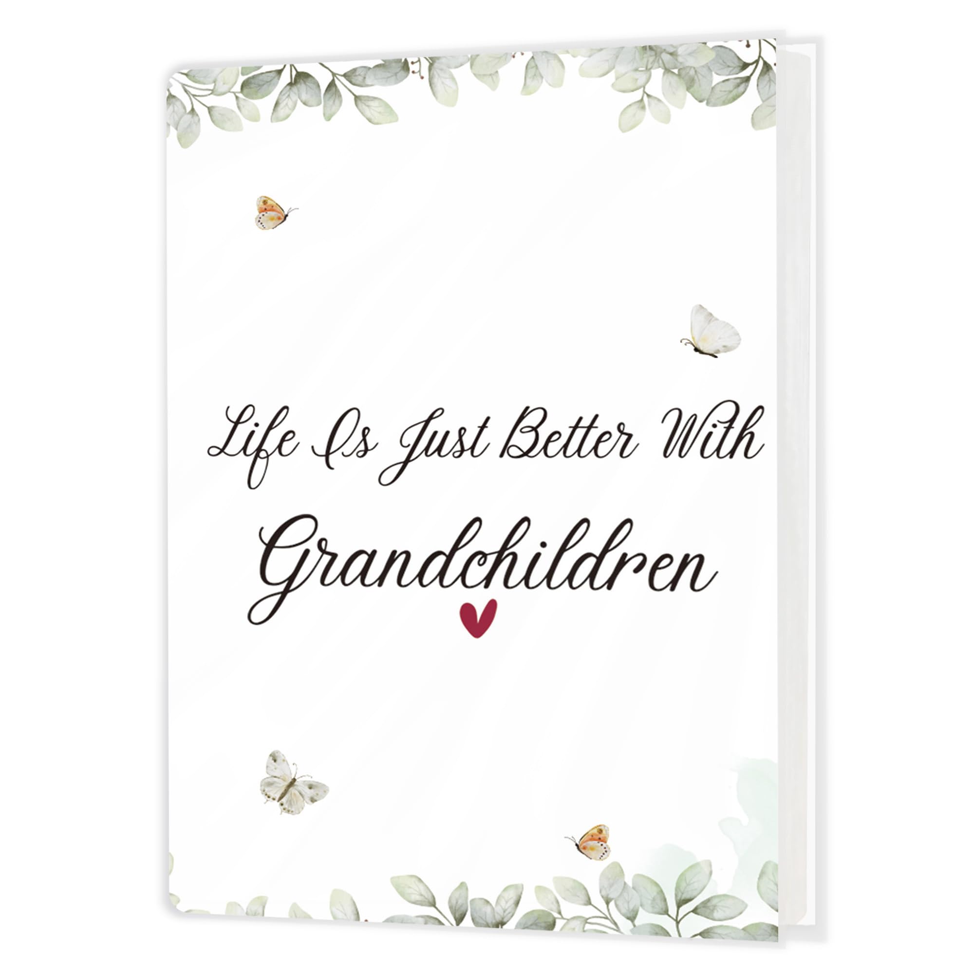 Cabana Bro Grandpa Grandma Gifts Photo Album Holds 36 4x6 Photos, Grandparents Gifts from Grandkids, New Grandparent Gift, Life is Just Better with Grandchildren Small Photo Album Memory Keepsake