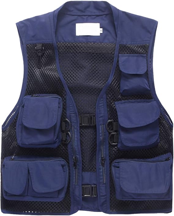 Gilet Multitasche Mimetico Uomo - 11 Tasche Per Caccia, Pesca E Outdoor Giacca Utility 11 Tasche - Foto 14