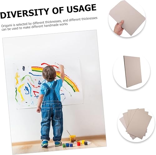 Miniatura 5 de EXCEART 5pcs Manual Jam Writing Cartón Aglomerado Grosor Papel de embalaje Kraft Proveedores de aglomerado Insertos Planos de Cartón Cuadrados