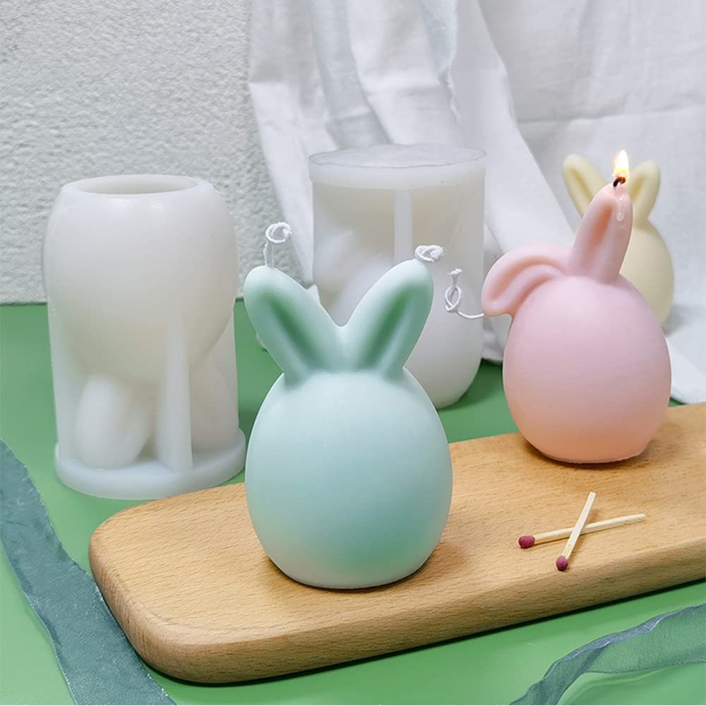 MOULE MINIATURE DE Bougie Lapin De Pâques En Silicone Pour Ornement En Plâtre EUR 37,82