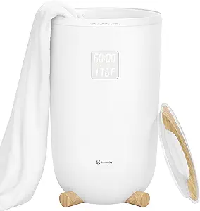 Keenray Towel Warmer for Bathroom, Luxury Towel Warmer Bucket with Timer, LED Display for Time and Temperature, Delay Time Up to 24 Hours, Child Lock, Hot Towel Heater, Gifts for Mom,Dad,Him,Her
