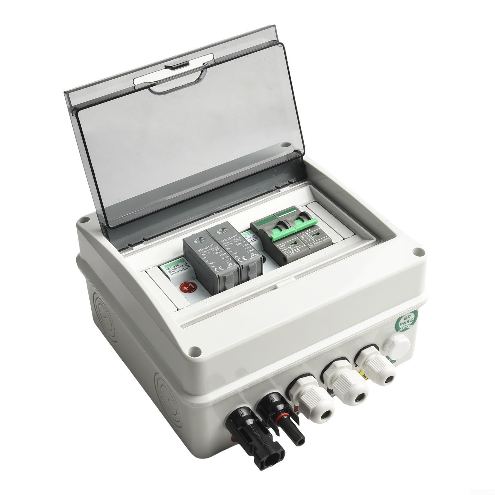Scatola combinata solare fotovoltaica da 500 V, sistema di protezione impermeabile IP65 DC con fusibile MCB per pannelli solari sul tetto
