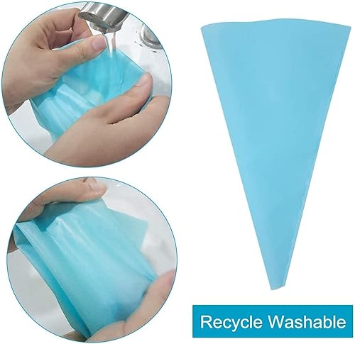 Miniatura 5 de Juego de tubos y puntas, juego de tuberías para hornear con bolsas y puntas reutilizables, convertidores estándar, anillos de silicona, suministros