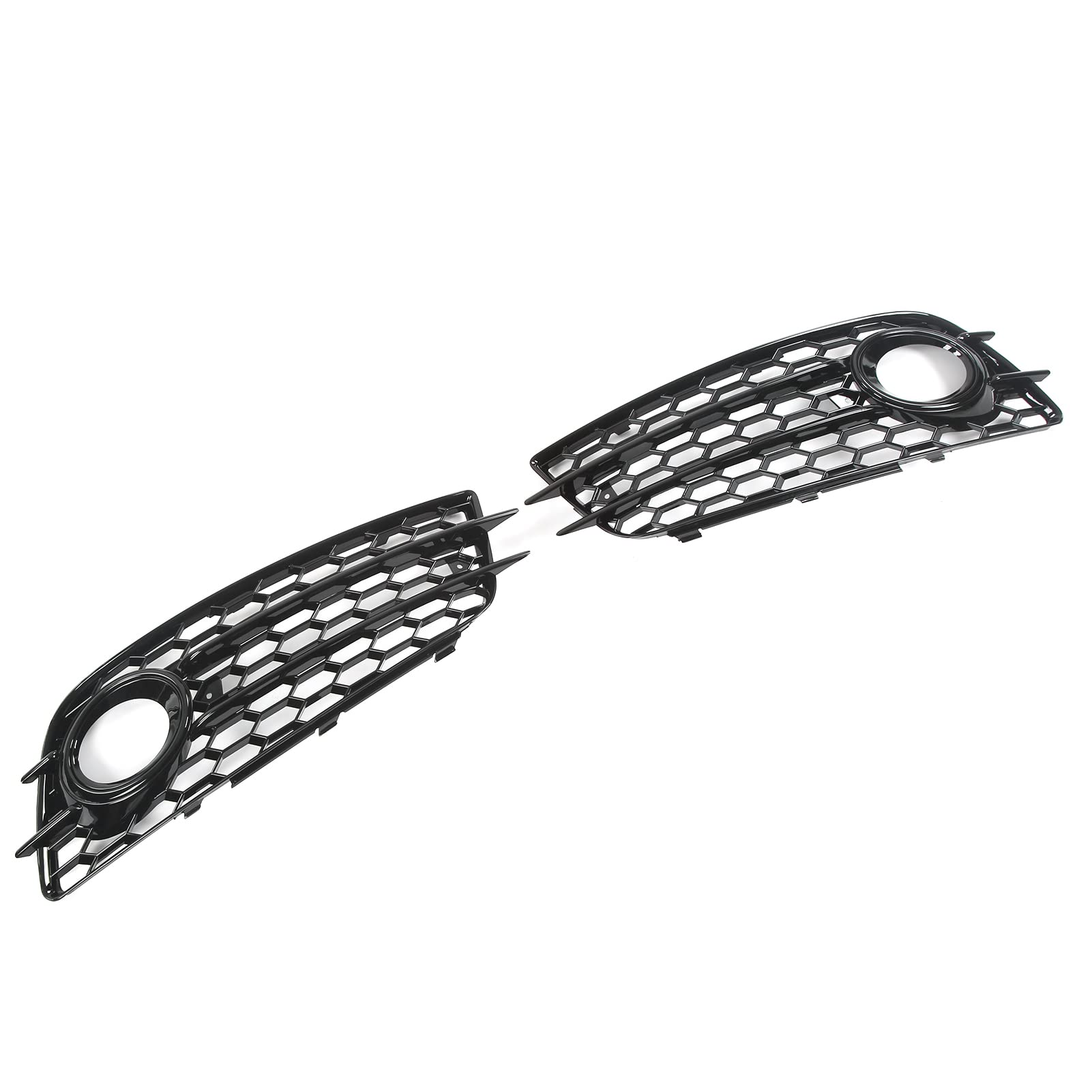 Dioche Garniture de Couverture de Calandre de Phare Antibrouillard de Pare-chocs pour B8 S4 2008-2012 | OE 8K0807681C01C | ABS | Finition Mate élégante | Installation Facile