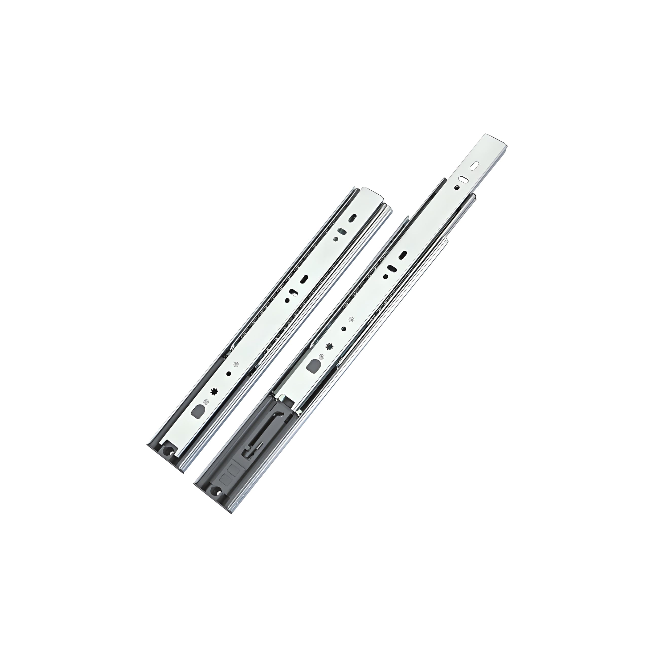 LOOTICH Full Extension Push to Open Rebound Drawer Slides 300 mm Side Mounted Handleless Ball Bearing Press Open Rails Drawer Runners Load Capacity 35 kg (1 Set)