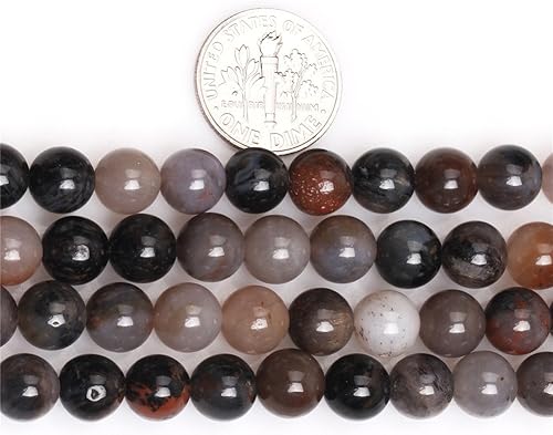 Miniatura 99 de Cuentas de ágata negra para hacer joyas piedras preciosas naturales semipreciosas 0.394x0.984 in mate esmerilado oval 15" JOE FOREMAN