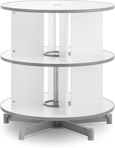 Miniatura 6 de N Cinco Tier giratorio de archivos Binder Almacenamiento de centrifugado Carrusel Blanco