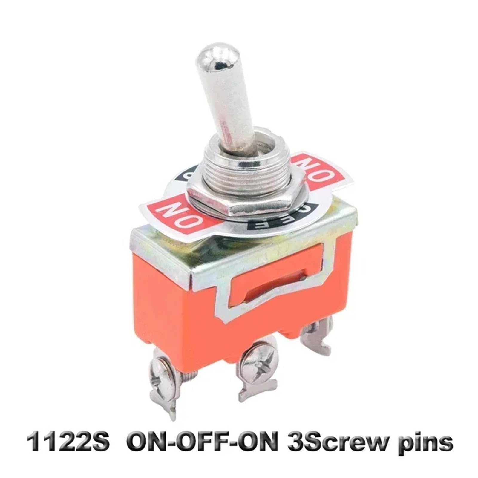 5 uds E-TEN1322 1021 1122 1221 1321 interruptor de palanca SPST DPDT 250V 15A 2 3 enganche de posición tapa impermeable(1122S ON OFF ON)