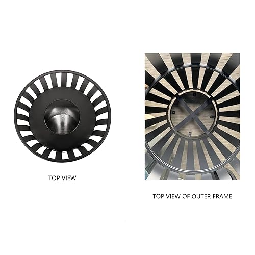 Miniatura 4 de Outdoor Metal Slatted Trash Receptacle,Waste ReceptacleCommercial Trash Cans,Zone Round Garbage Bin,Square Hotel Street Patio Indoor Metal Stan