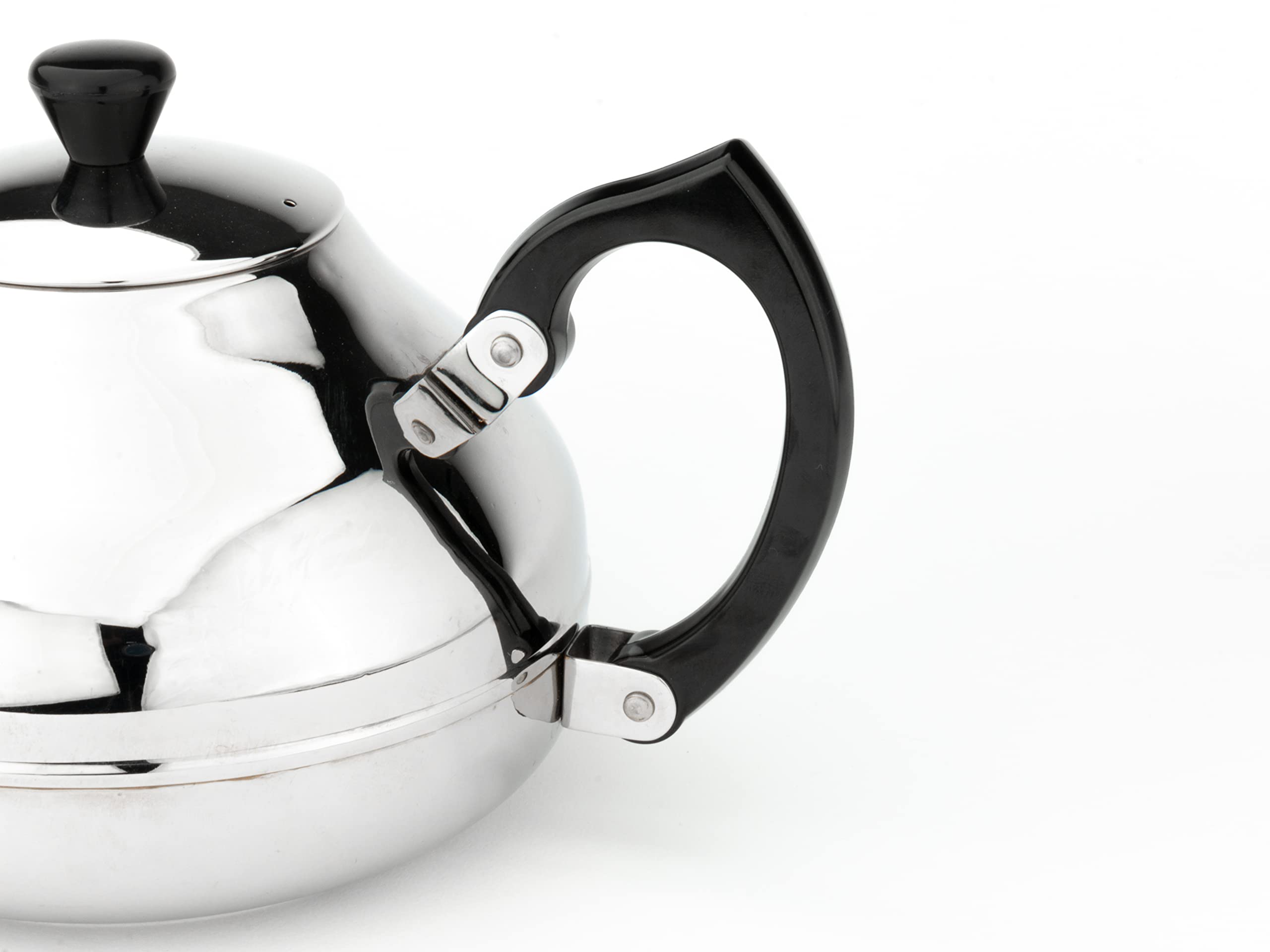 Bredemeijer Edelstahl Teekanne 1.25 Liter mit schwarzem Griff