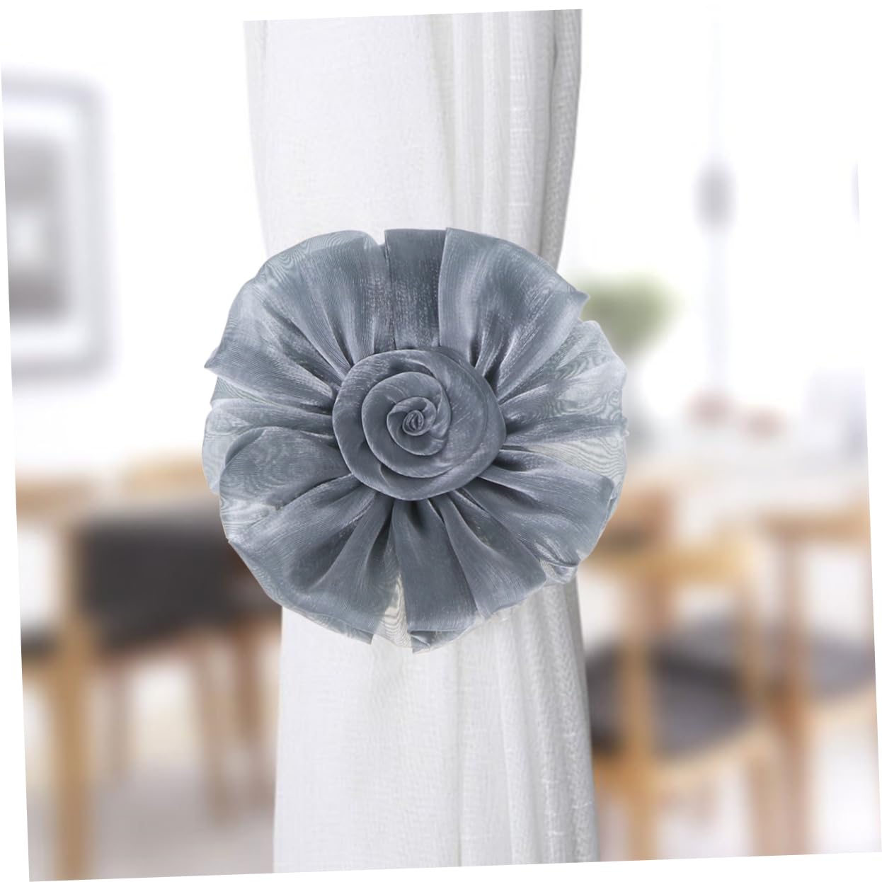 Cabilock Boucles de Rideau Décoratives de Fleur de Soleil 2 Pièces, Pinces Élégantes en Tissu pour Décor de Chambre et Accessoires de Rideaux Robustes