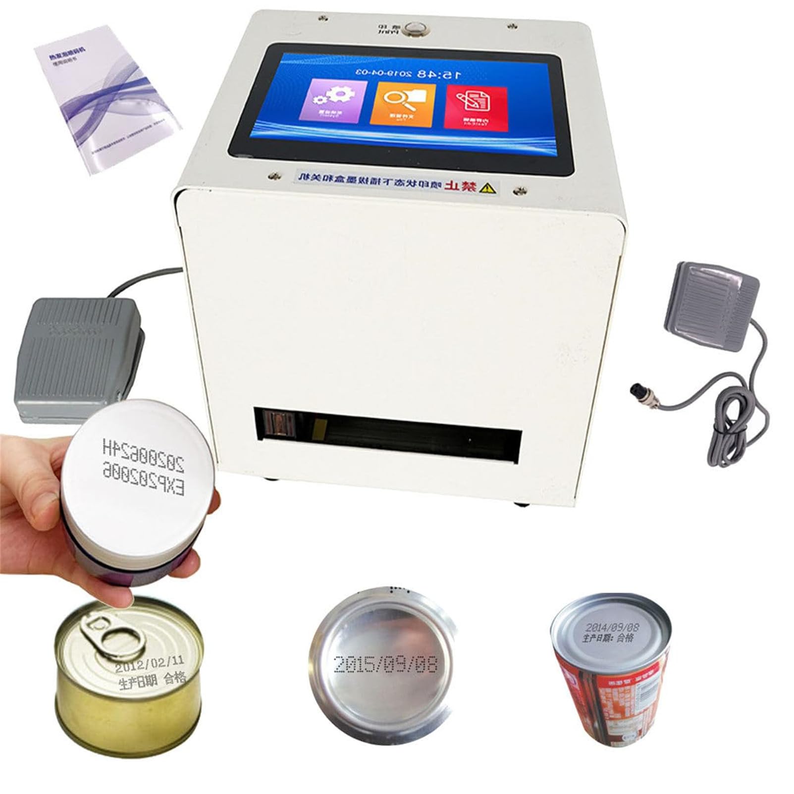 Marcador de Chorro de Tinta térmica, máquina de Pared para Bolsas de café, pequeña maquinaria de impresión de plástico, Impresora de inyección de Tinta de 12,7mm