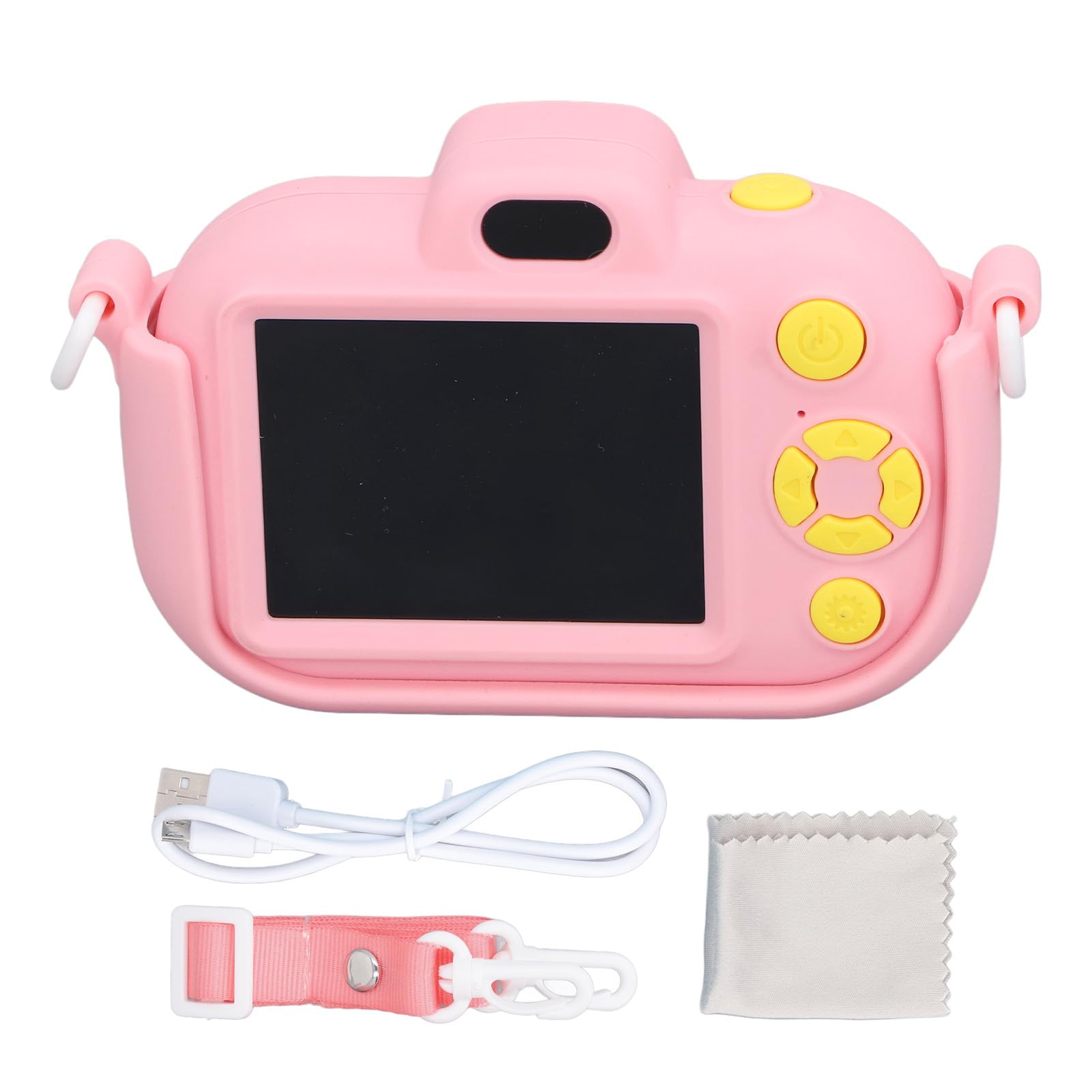 Aparat Dziecięcy, 2,7 K 36 MP 2-calowy HD IPS Autofokus 600 MAh Przenośna Kamera Cyfrowy Aparat Fotograficzny, z Paskiem na ramię, na Urodziny Festiwal Boże Narodzenie Dzieci