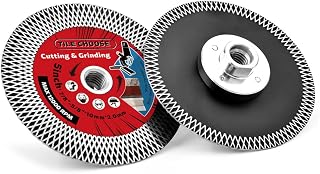 5" Tile Turbo Saw Blade Diamond Blade with 5/8"-11 Arbor for Cutting and Grinding Porcelain Tile Granite Marble…
