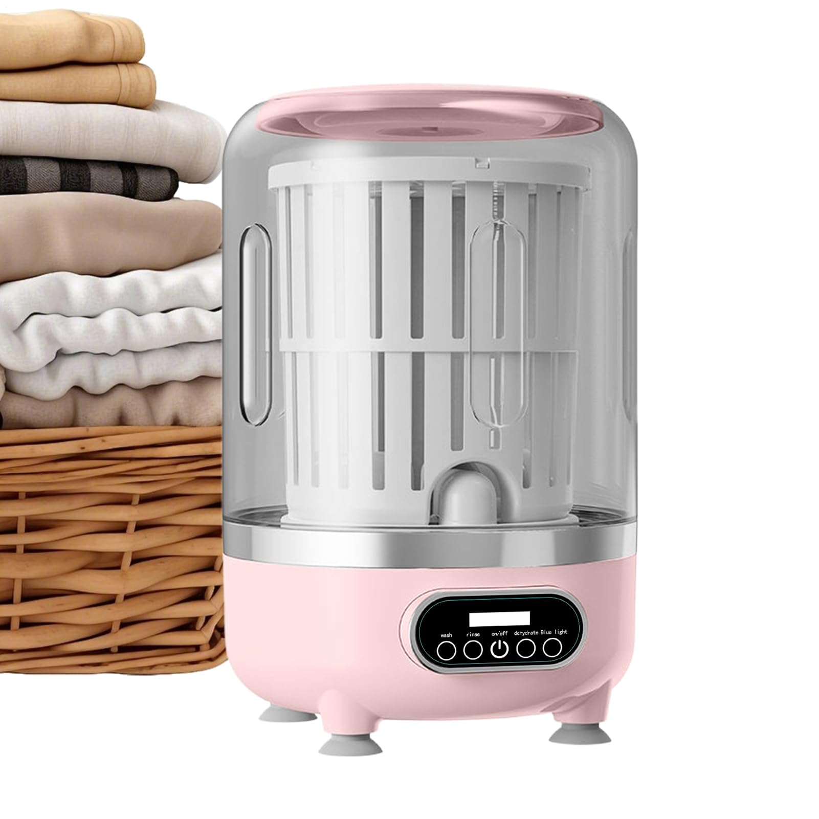 Mini Machine À Laver | Appareil De Lavage 3 Modes 3000mAh - Mini Lave-Linge Pour Soutiens-Gorge Sous-Vêtements Vêtements | Pour Appartement Dortoir Hôtel Literie Pour Animaux Maillot De Bain