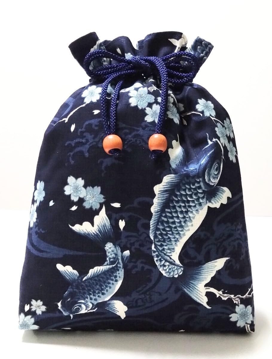 Amazon.co.jp: ヘラブナ万力入れ 巾着袋 小物入れ ハンドメイド