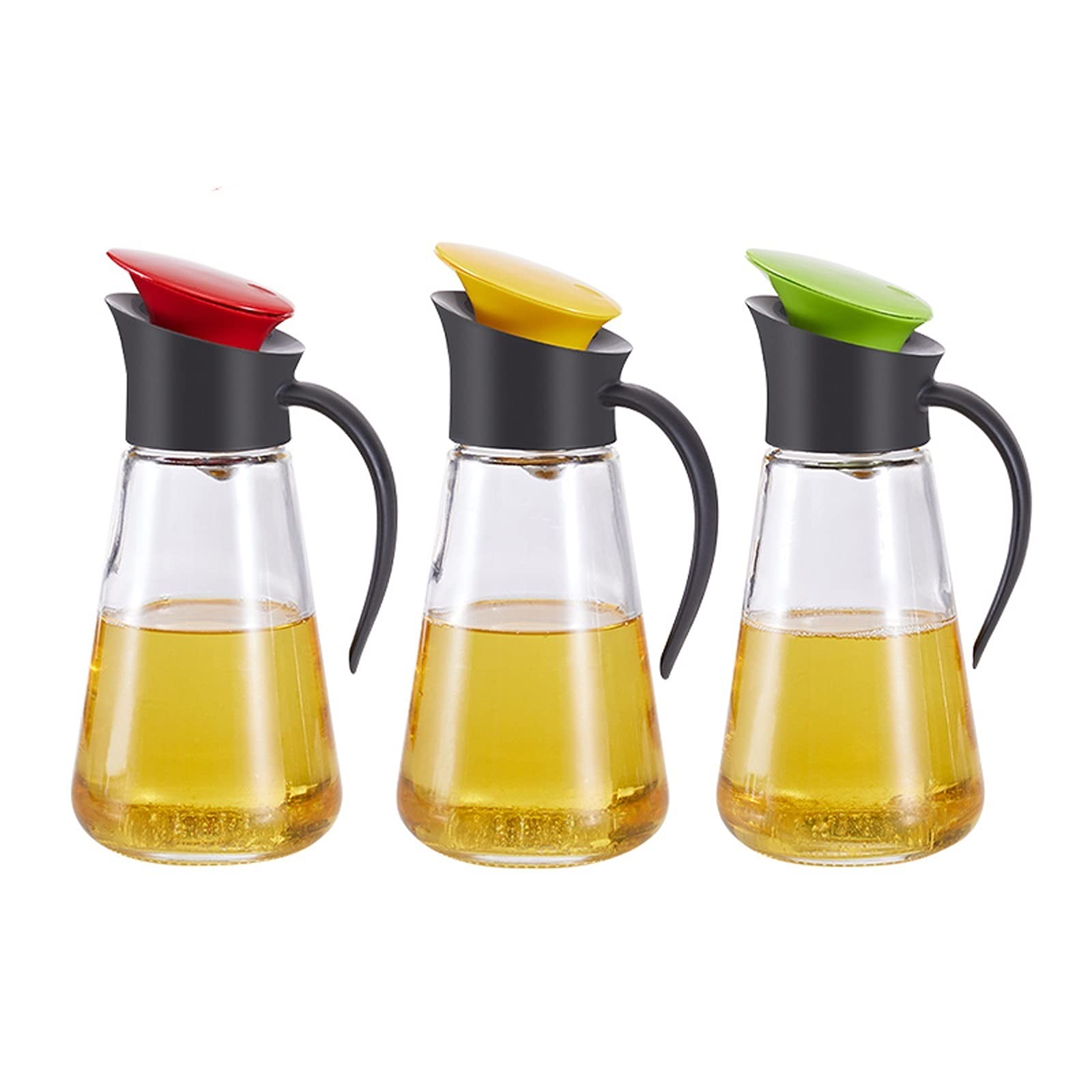Multi-Color Grawitacyjne Indukcyjne butelka oleju gospodarstwa domowego OILER Zagęszczona dozownik szklany do, octu, sosu sojowego-3 paczki
