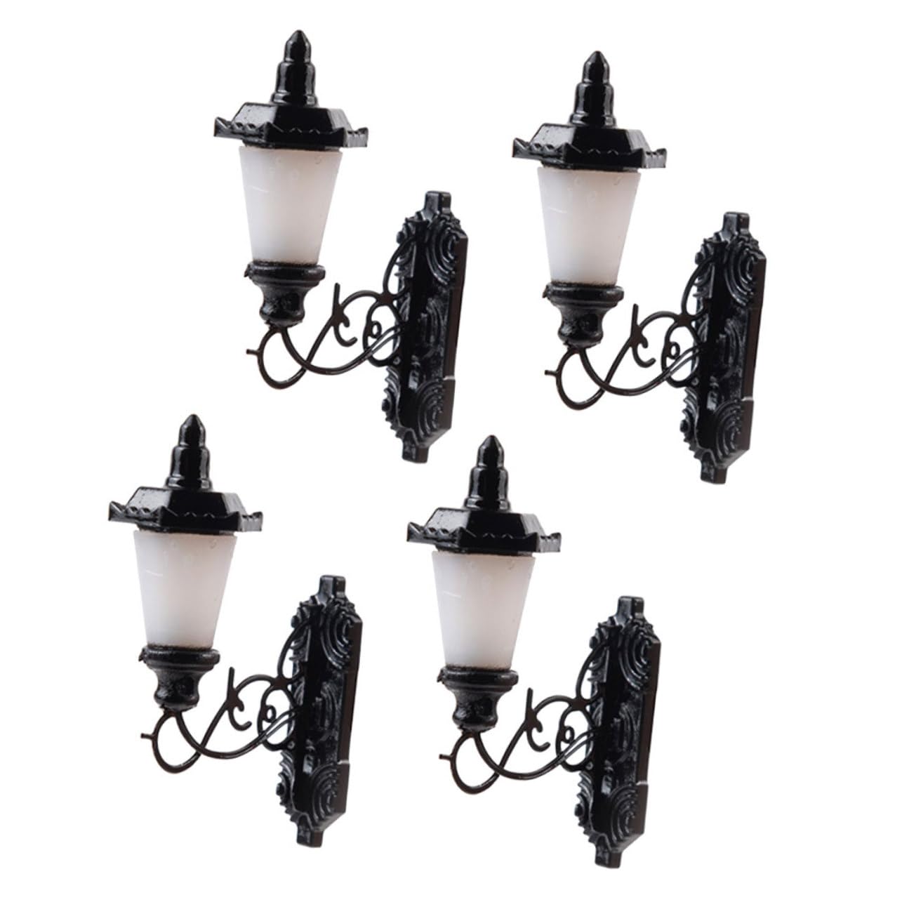 Tofficu 4pcs Mini Wall Lamps for Miniature Scene Decoration Wall Lights Warm Glow for Sand Table and Dollhouse Layouts Stylish and Compact Design