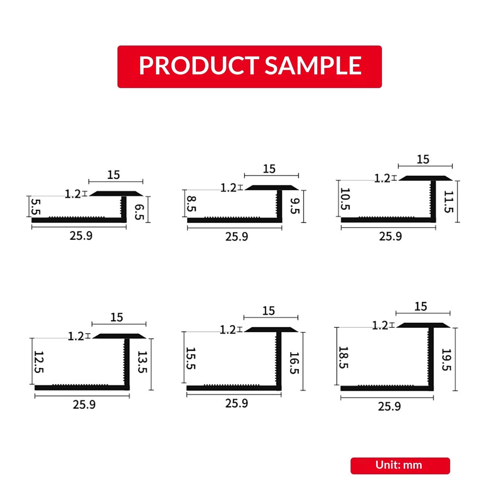 Tira de borde de metal de 90 cm x 3 piezas de perfil de aluminio flexible para azulejos de madera y suelos laminados, resistente e ideal para instalaciones profesionales y de bricolaje
