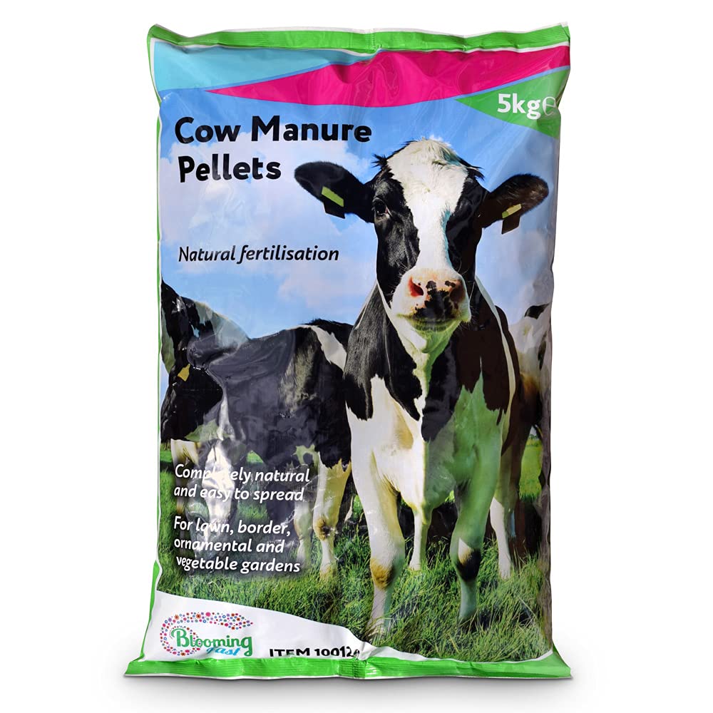 YouGardenPelleted Cow Manure 5kg Bag | Organic Fertiliser for Roses, Veg & Flowers | Soil Improver & Water Retainer