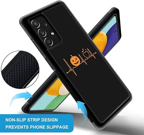 Miniatura 2 de Funda compatible con Samsung Galaxy A32 5G, funda de Halloween Pumpkin Heartbeat Galaxy A32 5G para niñas, absorción de golpes antideslizante, funda
