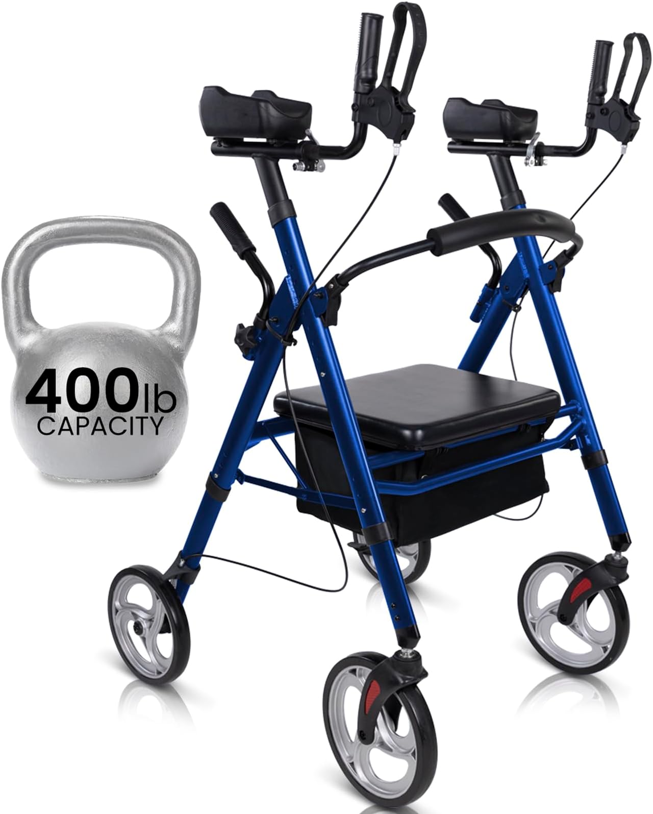 Amazon.com: ELENKER Upright Rollator Walker, Stand up Rolling Walker ...