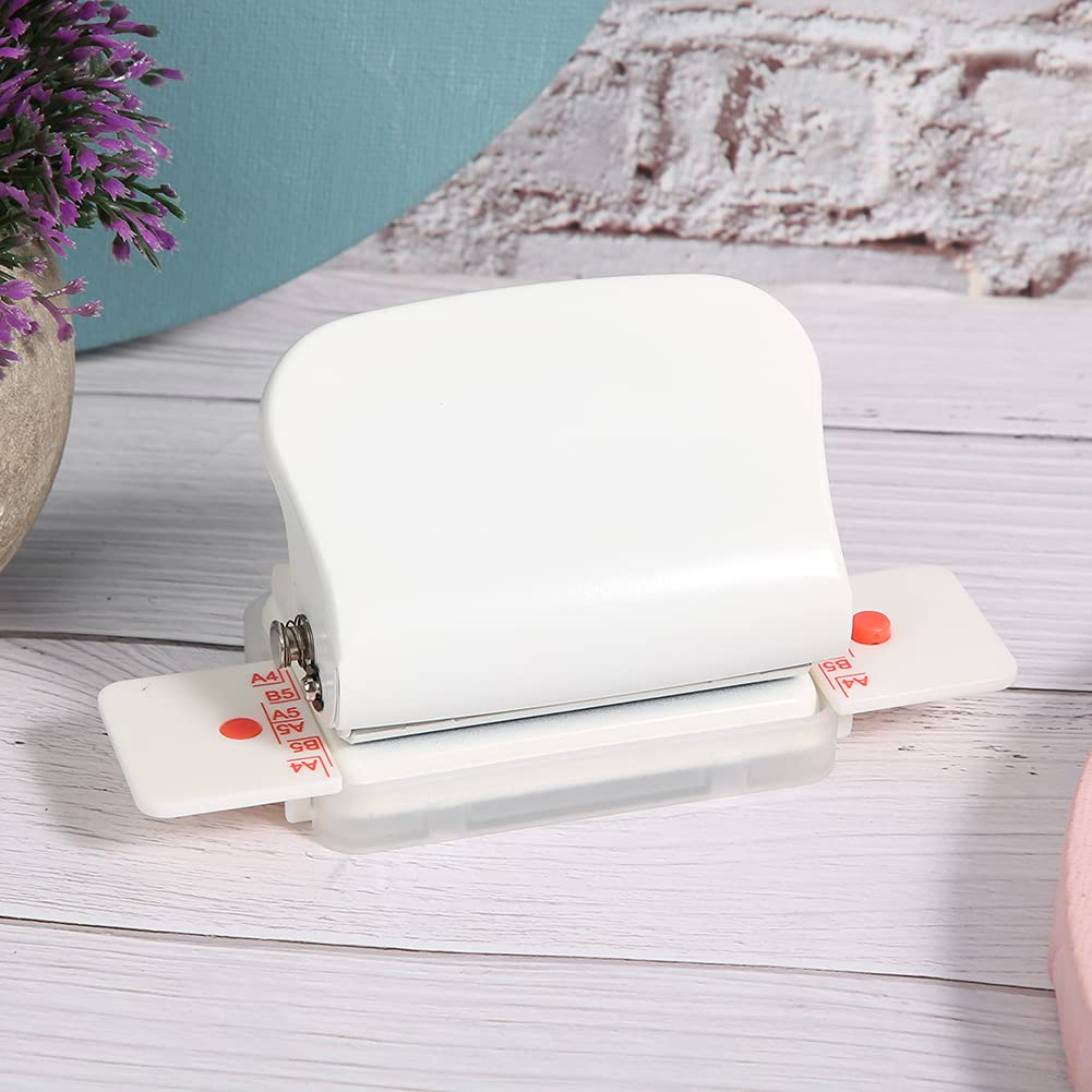 Exatime 17 Perforateur 6 Trous Réglable En Métal Pour Reliure, Machine À Reliure Bureau /Étudiant, Perforateur 6 Fach Locher Compact Pour Dossiers A4 – Précis, Durable, Stable Machine à Relier Métal Bureau