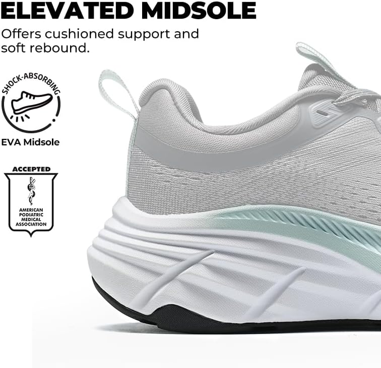 NORTIV 8 Women's Walking Shoes Cushion Comfortable ActiveBreeze Running Tennis Shoes Non-Slip Workout Gym Sports Athletic Breathable Fashion Sneakers - Image 5