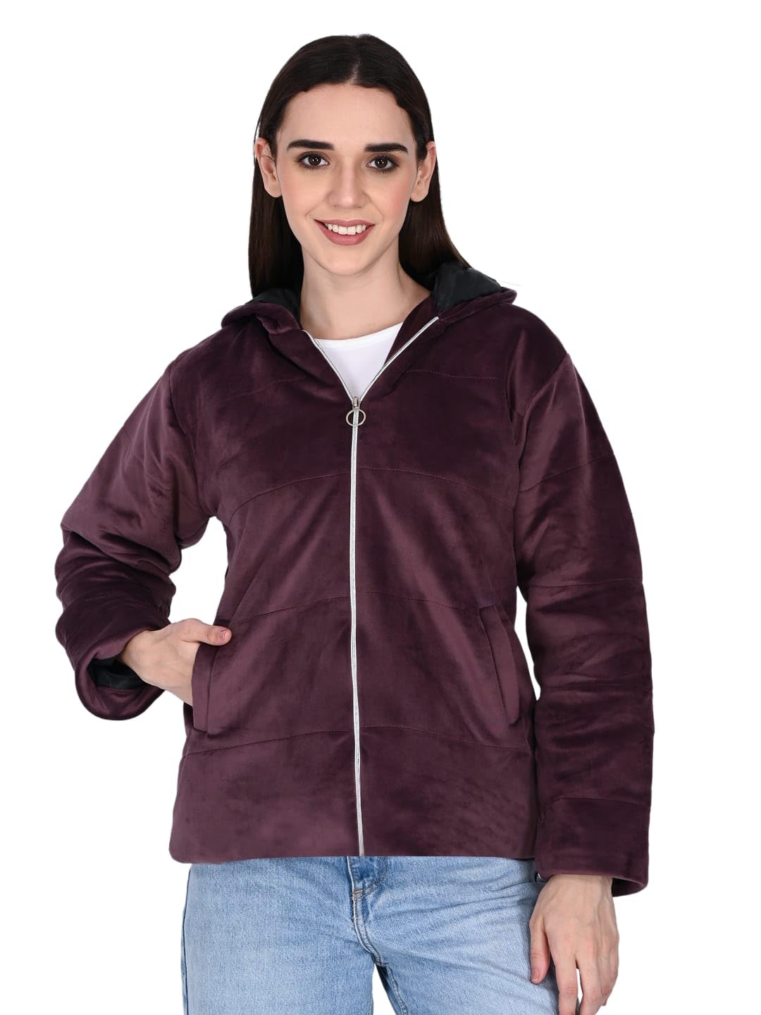 OF Zip-Up Hooded Sweatshirt Full Sleeve Casual Wear Outerwear with Pockets 152-image-25
