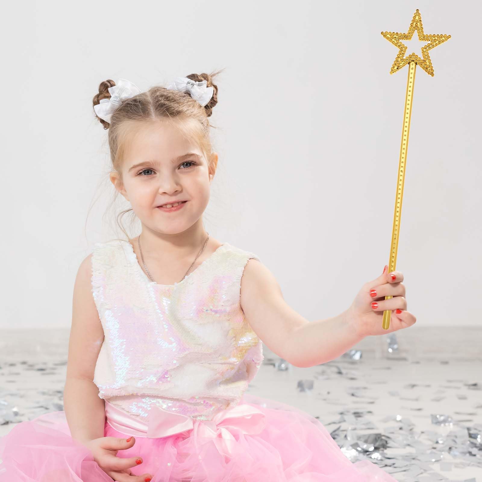 Bacchetta Magica Principessa Verde Con Nastro – 33 Cm, Per Feste, Halloween, Cosplay - 3