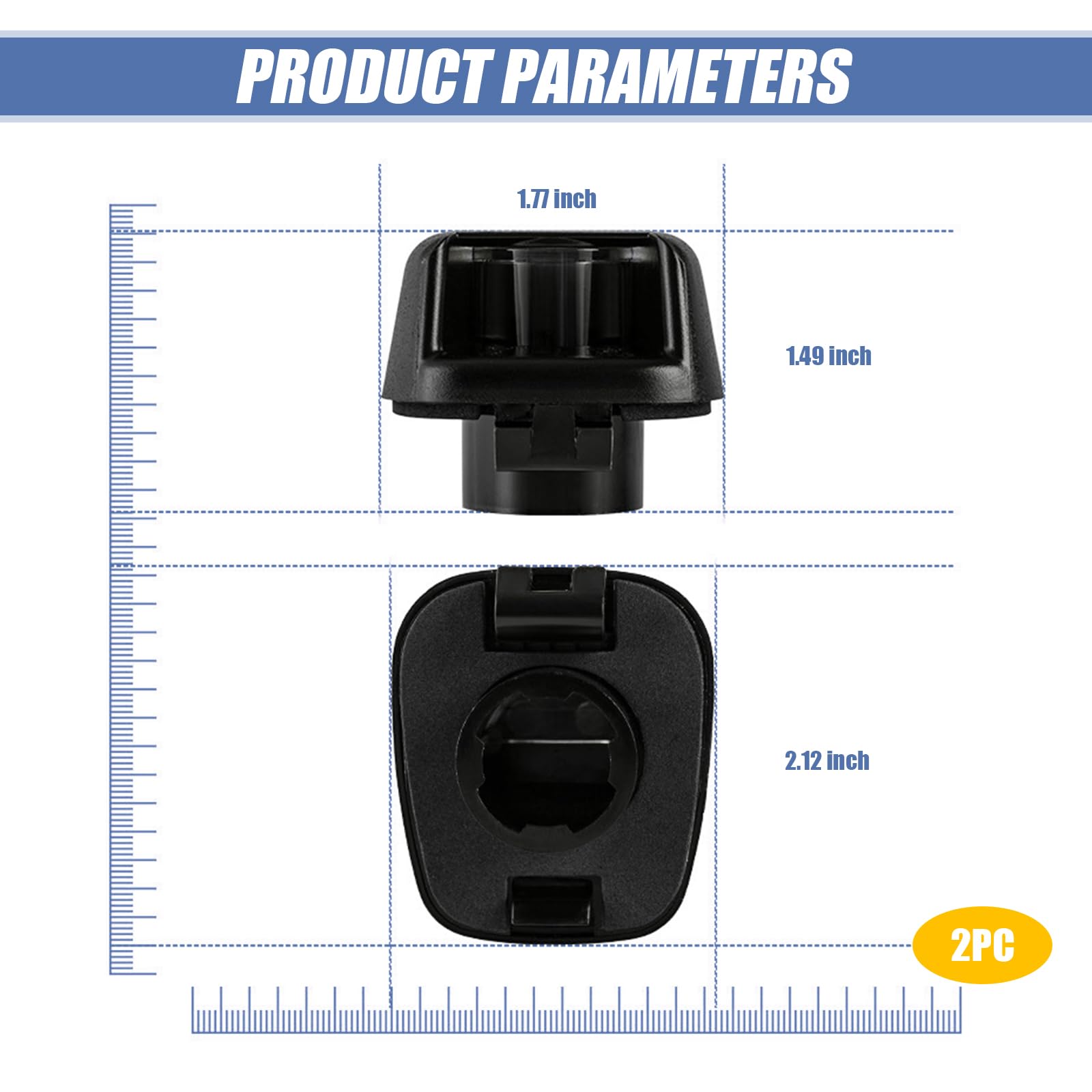 UGSHY 2 PCS Car License Plate Light Indicator Housing, PC Material Lampshade Lens LED Label Light Housing, Replacement Protective Accessories, Compatible with 2007-2020 Nissan Navara (Black)