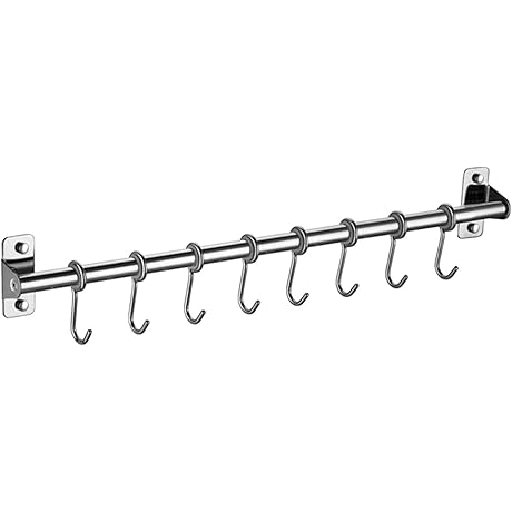 Wall Mounted Utensil Rack Stainless Steel