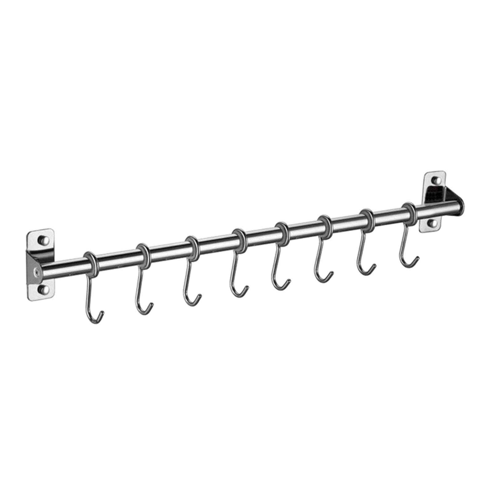 Buxuaaaa C Stainless Steel Wall Mounted Hangers Efficient Lothes Storage Rack Oat Hook With Removable Hooks Bathroom Supplies Bathroom Supplies