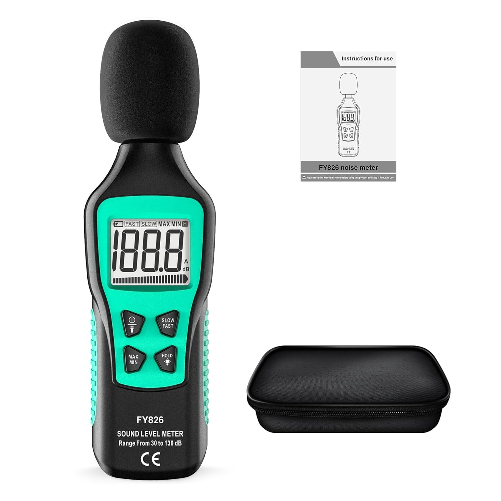 Muloo Decibel Meter/Sound Pressure Level Reader / 30-130dBA Ranges Digital Sound Level Meter Decibel Meter