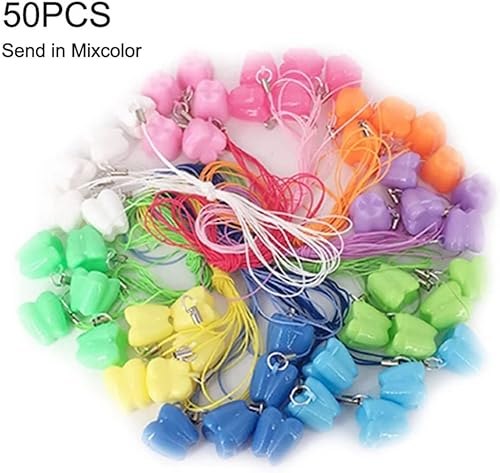 Caja de almacenamiento de 50 piezas de dientes, collar de dientes perdidos, caja de almacenamiento de dientes de leche, collar encantador de dientes