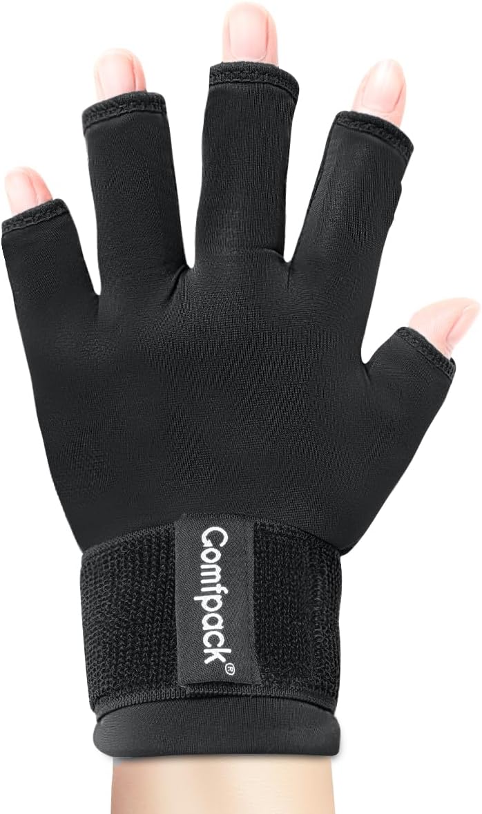 Hand Ice Pack Cooling Ice Glove for Pain Relief, Reusable Gel Finger Ice Pack Sleeve, Hot Cold Therapy Hand Wrist Ice Pack Wrap for Arthritis, Tendinitis, Carpal Tunnel
