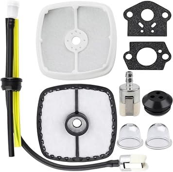 SRM225 Air Filter Primer Bulb Gasket Tune Up Kit Fits for Echo SRM210 SRM-225 SRM211 SRM230 SRM-210 GT200 GT225 PAS225 HCR150 HCR151 HC150 String Trimmer PB200 PB201 PB250 PB250LN Leaf Blower