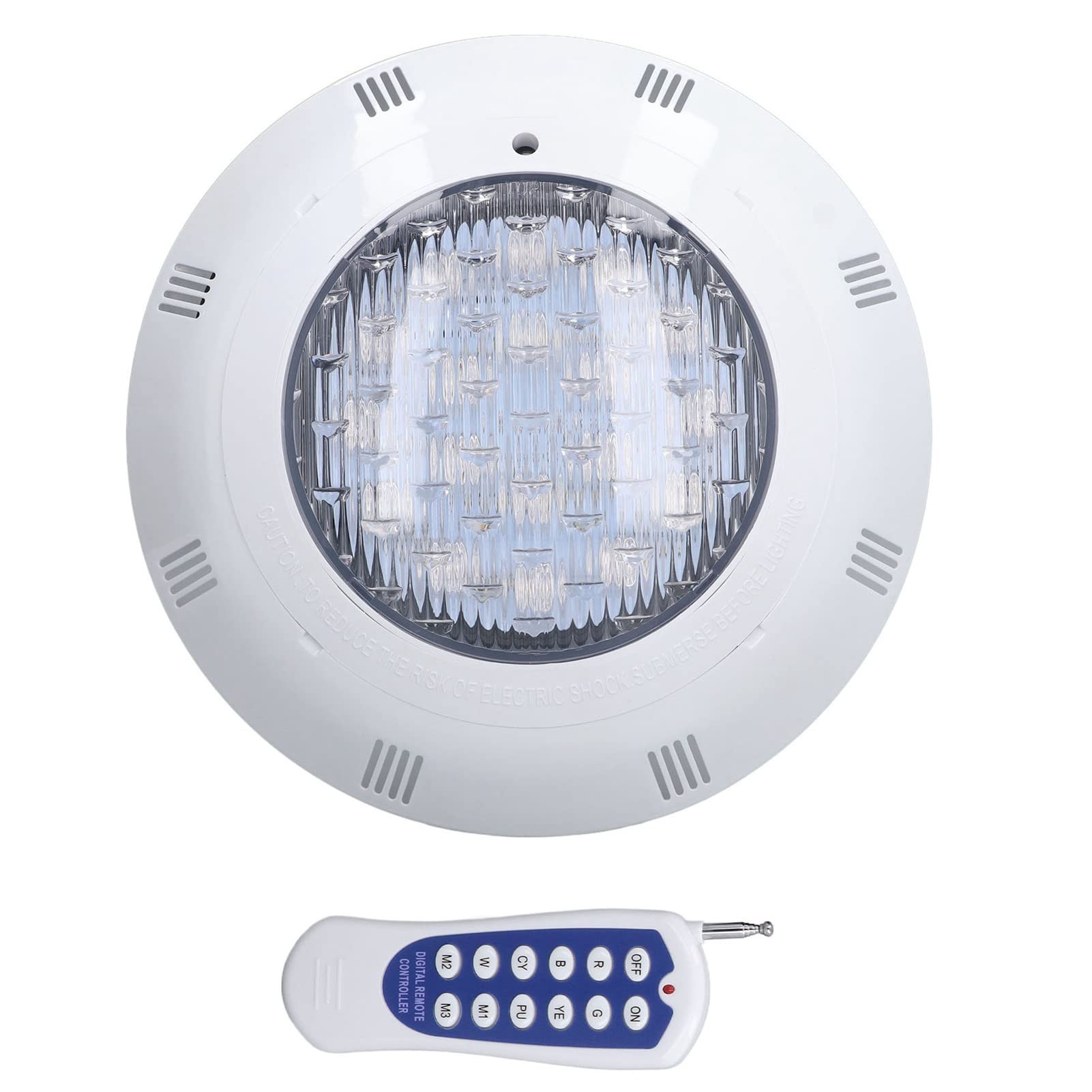 Cocoarm Poolleuchte RGBW LED Poollampe 54W AC12V IP68 PC ABS 18LED Fernbedienung 4800lm 120 Grad Unterwasserlicht für Schwimmbäder Teiche Brunnen Gärten