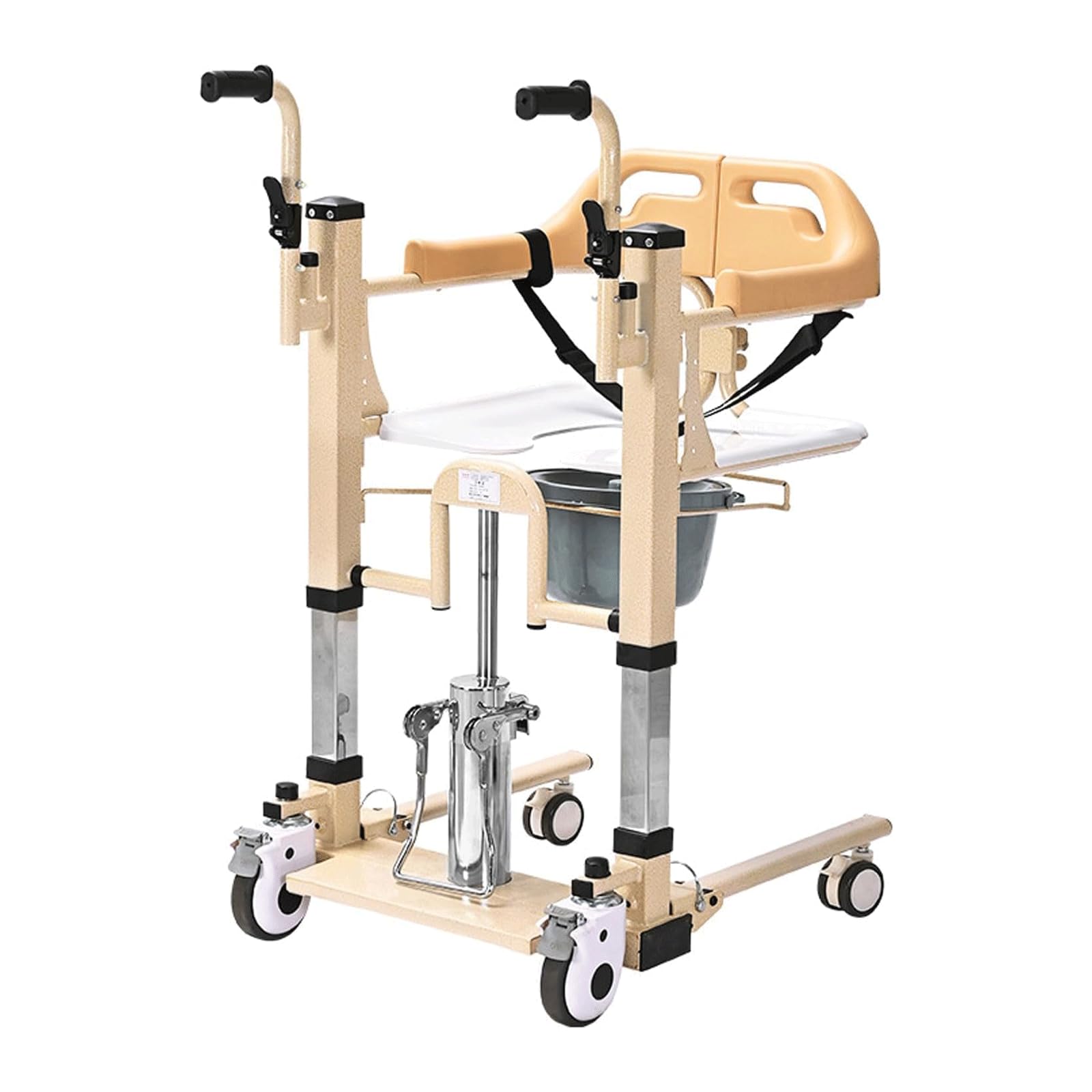 5 in 1 Ascensore paziente Sedia a rotelle Ascensore paziente Idraulico Ascensore trasferimento paziente Regolabile Sedia elevatrice per trasferimento con Sedile Diviso a 180 °