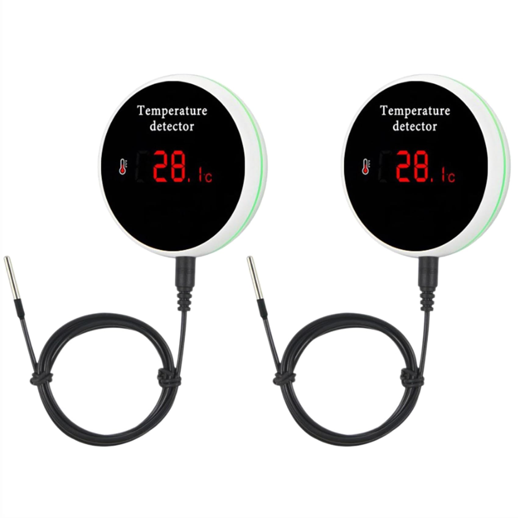 Tuya Smart Home Wifi Sensor de temperatura Alarmas de temperatura Termómetro digital para agua estancia Piscina Termostato Alarma Nursery Fermentación Animales Cría Pantalla Digital Enchufe