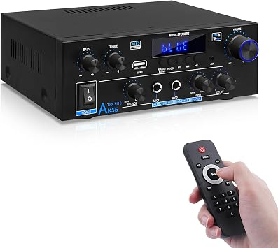 Bluetooth Amplifier AK-55 Plus Stereo Receivers Amp 2.0 Channel RMS 70W x2