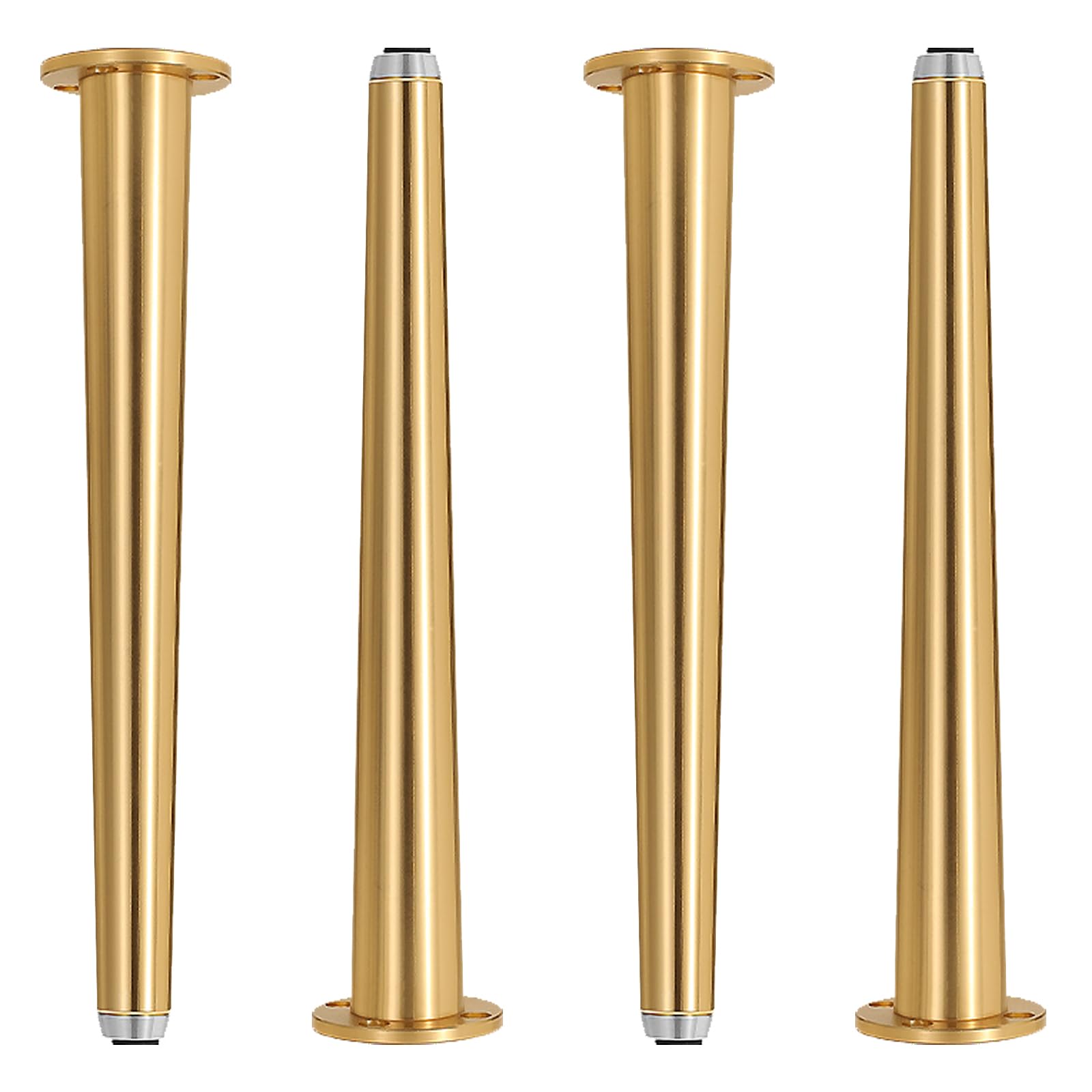 Patas de muebles de baño, 4 Piezas Patas mesa alta bar Patas de Repuesto Oro Pata Mesa Escritorio Patas de cama Aleación Aluminio | Galvanoplastia Pies de Metal Altura: 20-25cm Baño 25cm/9.8"